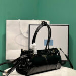 Prada Medium Leather Handbag 1BA426 Black